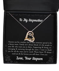 Load image into Gallery viewer, To My Stepmother Gifts, Anyone Can Be A Mother, Love Dancing Necklace For Women, Birthday Mothers Day Present From Stepson
