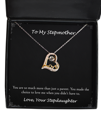Load image into Gallery viewer, To My Stepmother Gifts, You Made The Choice To Love Me, Love Dancing Necklace For Women, Birthday Mothers Day Present From Stepdaughter
