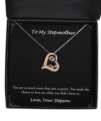 Load image into Gallery viewer, To My Stepmother Gifts, You Made The Choice To Love Me, Love Dancing Necklace For Women, Birthday Mothers Day Present From Stepson
