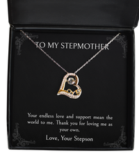 Load image into Gallery viewer, To My Stepmother Gifts, Thank You For Loving Me, Love Dancing Necklace For Women, Birthday Mothers Day Present From Stepson
