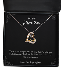 Load image into Gallery viewer, To My Stepmother Gifts, Thank You For All The Love, Love Dancing Necklace For Women, Birthday Mothers Day Present From Stepdaughter
