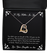 Load image into Gallery viewer, To My Mother-In-Law Gifts, Thank You For Loving Me, Love Dancing Necklace For Women, Birthday Mothers Day Present From Daughter-In-Law
