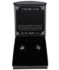 Load image into Gallery viewer, To My Mother-In-Law Gifts, Thank You For Loving Me, Opal Turtle Earrings For Women, Birthday Mothers Day Present From Daughter-In-Law
