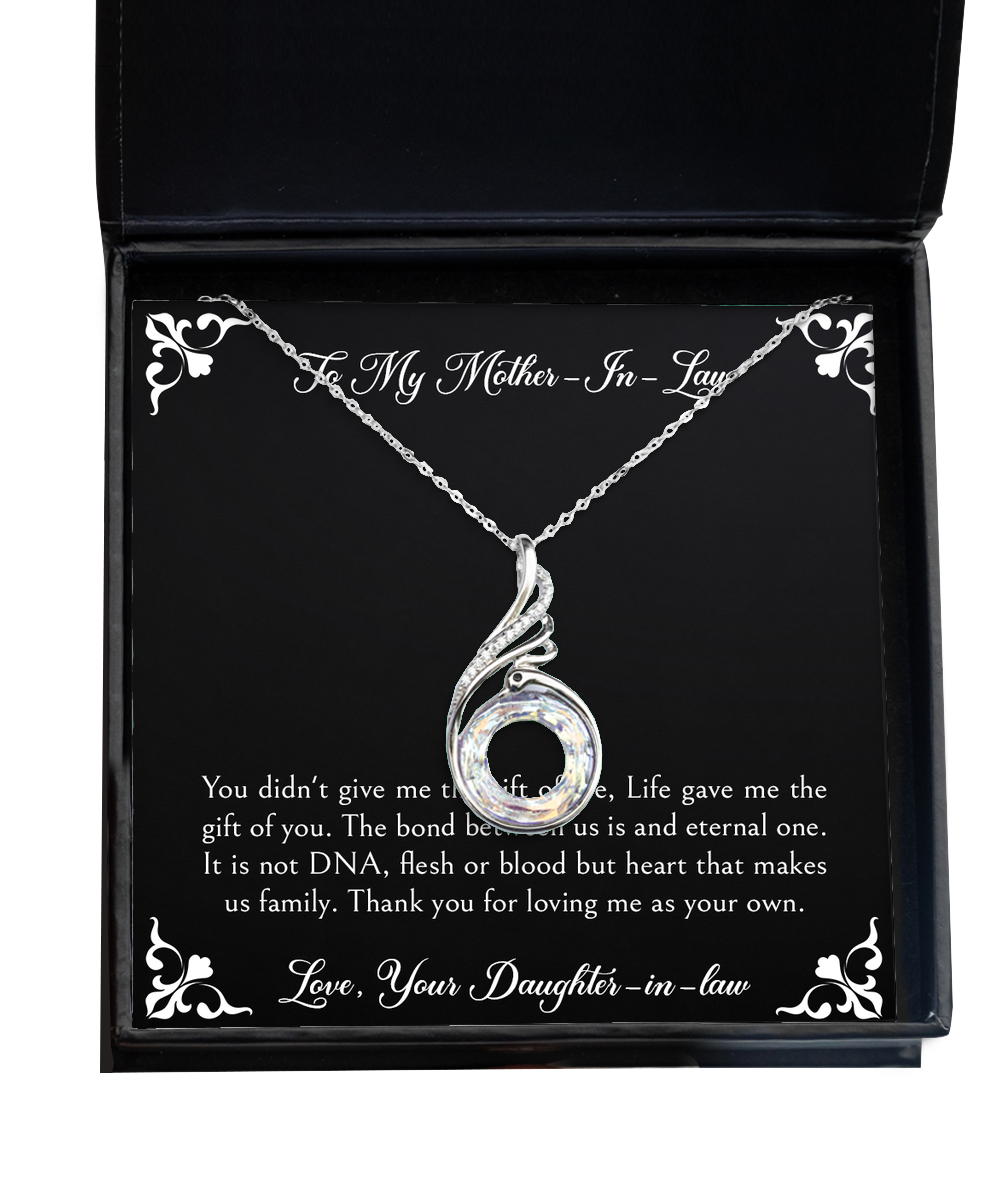 To My Mother-In-Law Gifts, Thank You For Loving Me, Rising Phoenix Necklace For Women, Birthday Mothers Day Present From Daughter-In-Law