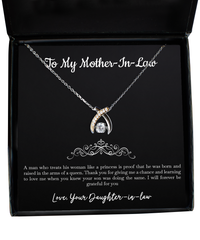 Load image into Gallery viewer, To My Mother-In-Law Gifts, I Will Forever Be Grateful, Wishbone Dancing Neckace For Women, Birthday Mothers Day Present From Daughter-In-Law
