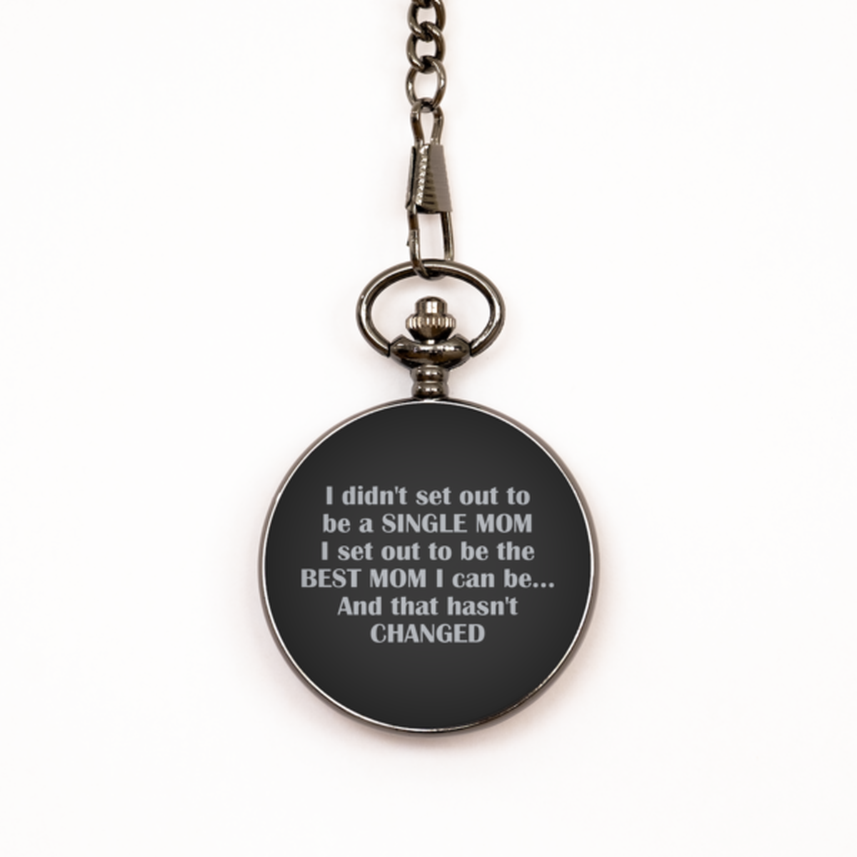 To My Single Mom Black Pocket Watch, To Be The Best Mom, Mothers Day Gifts For Single Mom From Friends, Birthday Gifts For Women