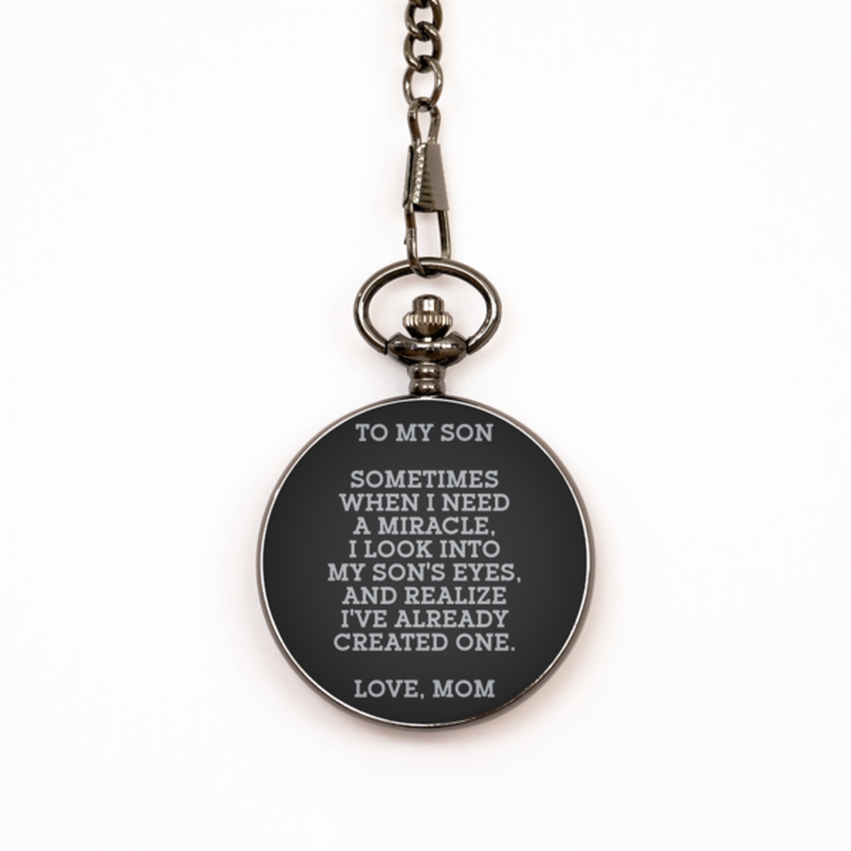 To My Son Black Pocket Watch, Sometimes When I Need A Miracle, Graduation Day Gifts For Son From Mom, Birthday Gifts For Men