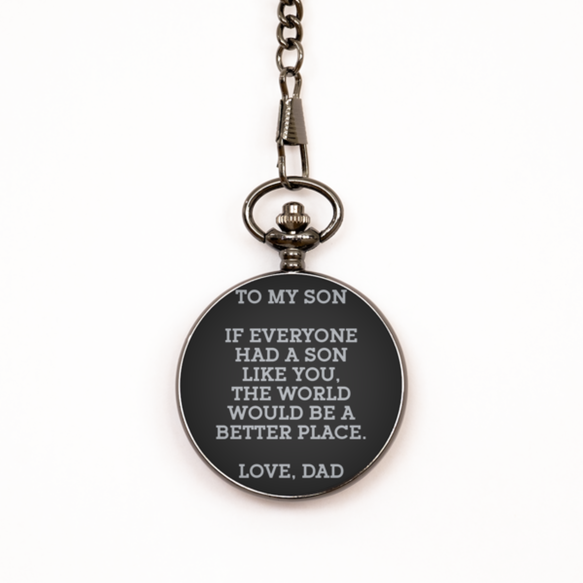 To My Son Black Pocket Watch, If Everyone Had A Son Like You, Graduation Day Gifts For Son From Dad, Birthday Gifts For Men
