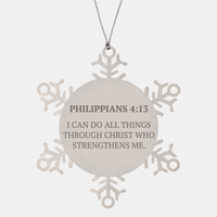 Load image into Gallery viewer, Christian Ornaments For Christmas Tree, I Can Do All Things Through Christ Who Strengthens Me, Religious Christmas Decorations, Scripture Ornaments Gifts, Bible Verse Ornament
