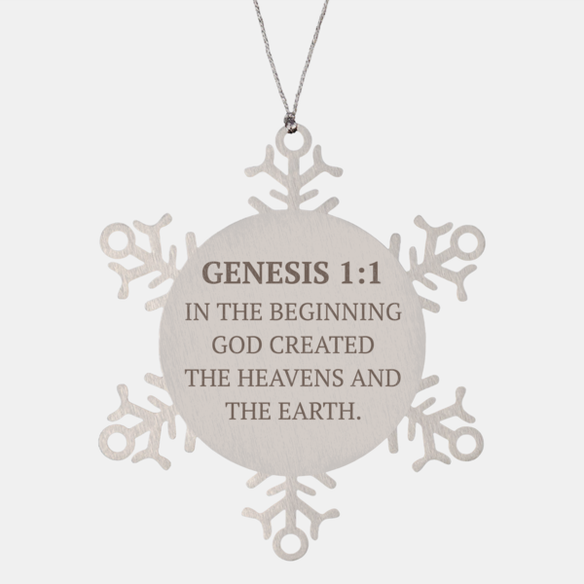 Christian Ornaments For Christmas Tree, In The Beginning God Created The Heavens And The Earth, Religious Christmas Decorations, Scripture Ornaments Gifts, Bible Verse Ornament