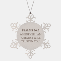 Load image into Gallery viewer, Christian Ornaments For Christmas Tree, Whenever I Am Afraid, I Will Trust In You, Religious Christmas Decorations, Scripture Ornaments Gifts, Bible Verse Ornament

