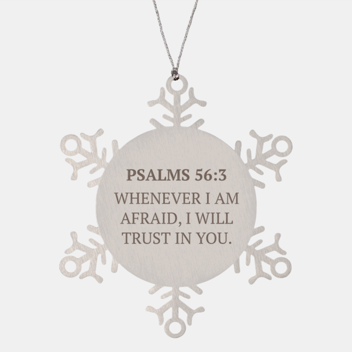 Christian Ornaments For Christmas Tree, Whenever I Am Afraid, I Will Trust In You, Religious Christmas Decorations, Scripture Ornaments Gifts, Bible Verse Ornament