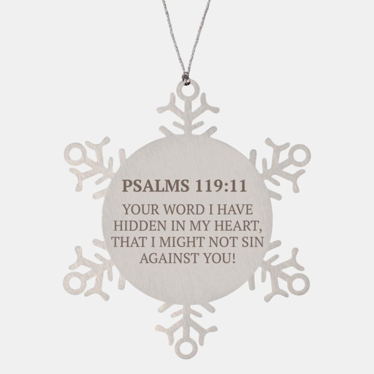Christian Ornaments For Christmas Tree, Your Word I Have Hidden In My Heart, Religious Christmas Decorations, Scripture Ornaments Gifts, Bible Verse Ornament