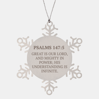 Load image into Gallery viewer, Christian Ornaments For Christmas Tree, Great Is Our Lord, And Mighty In Power, Religious Christmas Decorations, Scripture Ornaments Gifts, Bible Verse Ornament

