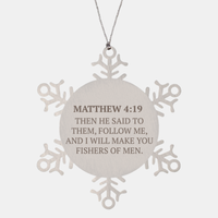 Load image into Gallery viewer, Christian Ornaments For Christmas Tree, Then He Said To Them, Follow Me, Religious Christmas Decorations, Scripture Ornaments Gifts, Bible Verse Ornament
