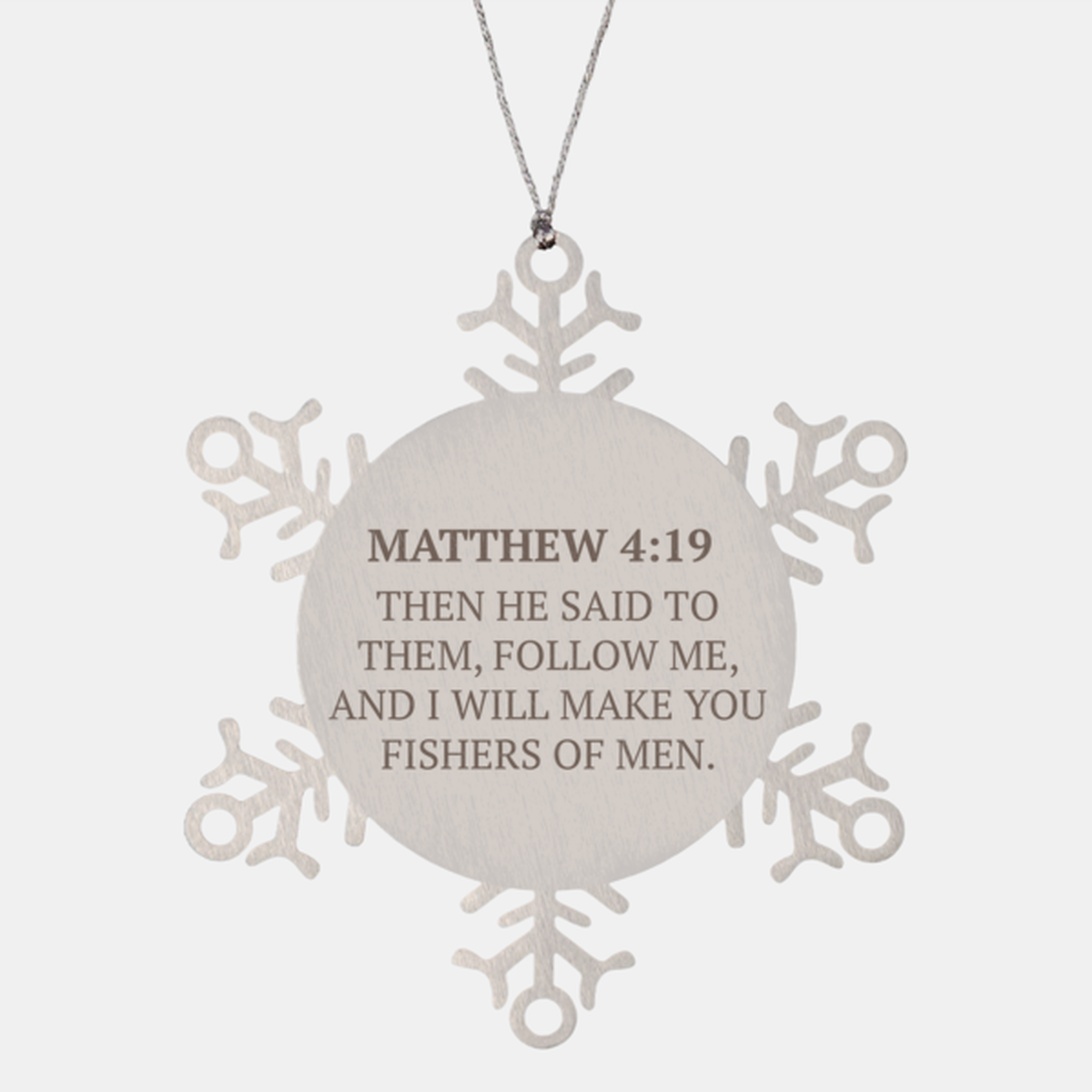 Christian Ornaments For Christmas Tree, Then He Said To Them, Follow Me, Religious Christmas Decorations, Scripture Ornaments Gifts, Bible Verse Ornament