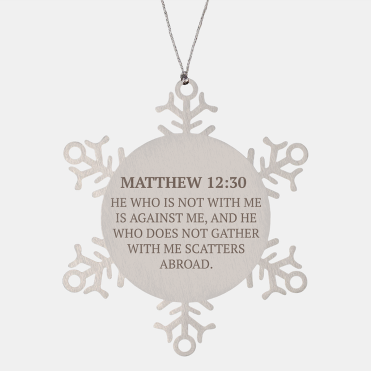 Christian Ornaments For Christmas Tree, He Who Is Not With Me Is Against Me, Religious Christmas Decorations, Scripture Ornaments Gifts, Bible Verse Ornament