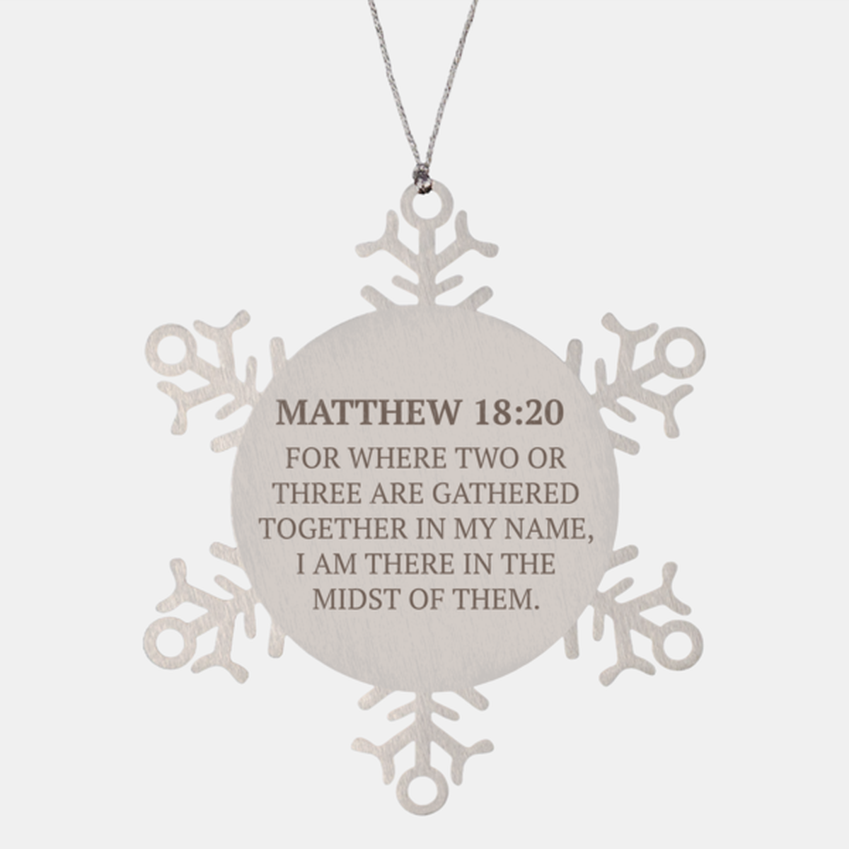 Christian Ornaments For Christmas Tree, For Where Two Or Three Are Gathered Together In My Name, Religious Christmas Decorations, Scripture Ornaments Gifts, Bible Verse Ornament