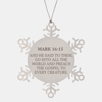 Load image into Gallery viewer, Christian Ornaments For Christmas Tree, And He Said To Them, Go Into All The World, Religious Christmas Decorations, Scripture Ornaments Gifts, Bible Verse Ornament
