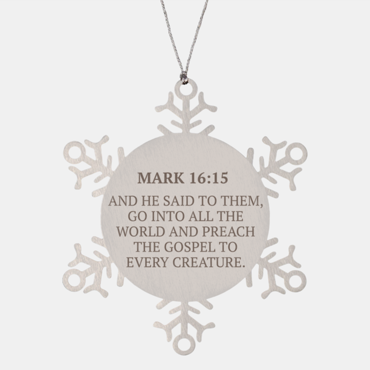Christian Ornaments For Christmas Tree, And He Said To Them, Go Into All The World, Religious Christmas Decorations, Scripture Ornaments Gifts, Bible Verse Ornament