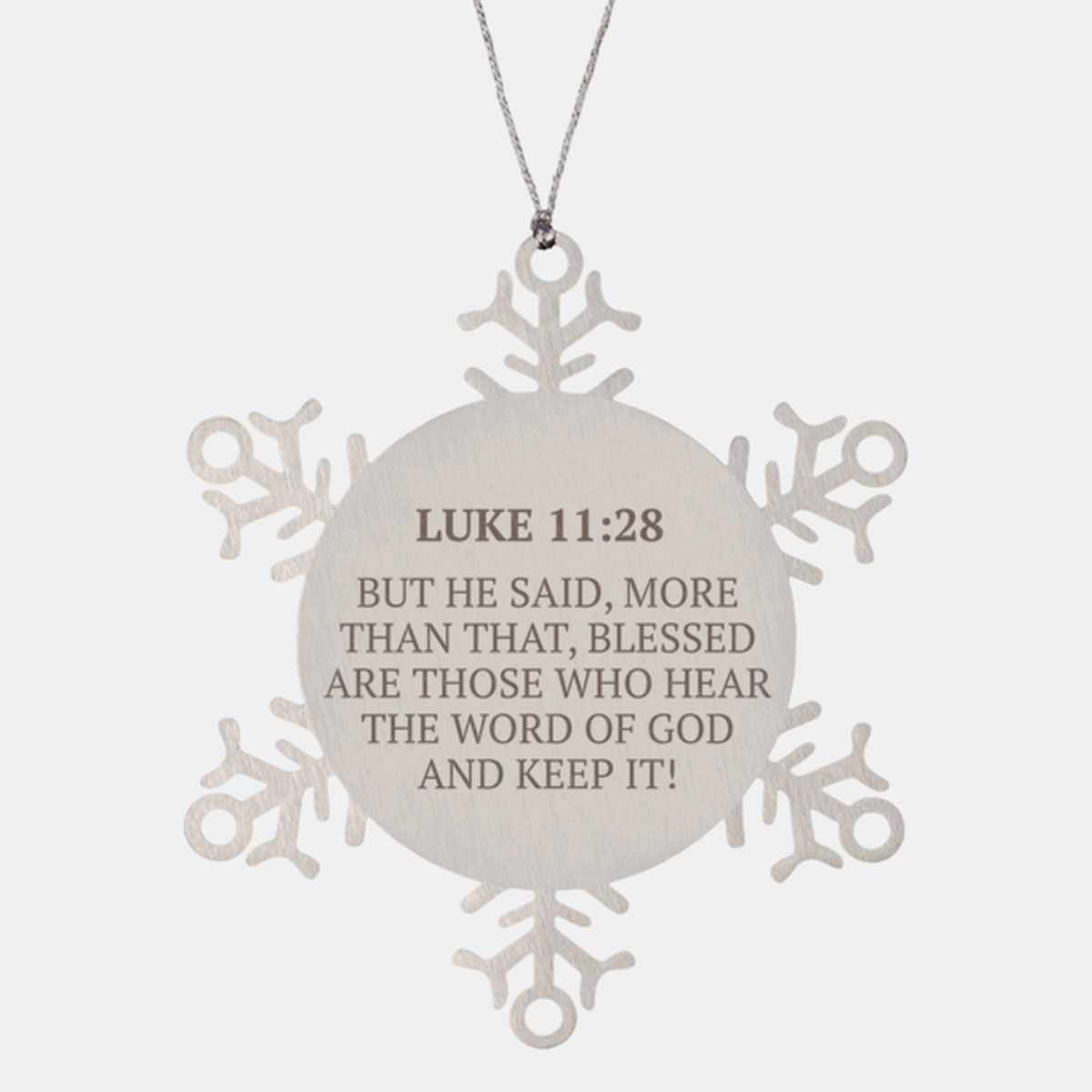 Christian Ornaments For Christmas Tree, But He Said, More Than That, Blessed Are Those, Religious Christmas Decorations, Scripture Ornaments Gifts, Bible Verse Ornament