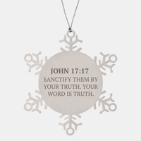 Load image into Gallery viewer, Christian Ornaments For Christmas Tree, Sanctify Them By Your Truth. Your Word Is Truth, Religious Christmas Decorations, Scripture Ornaments Gifts, Bible Verse Ornament
