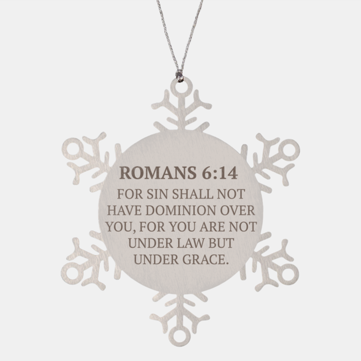 Christian Ornaments For Christmas Tree, For Sin Shall Not Have Dominion Over You, Religious Christmas Decorations, Scripture Ornaments Gifts, Bible Verse Ornament