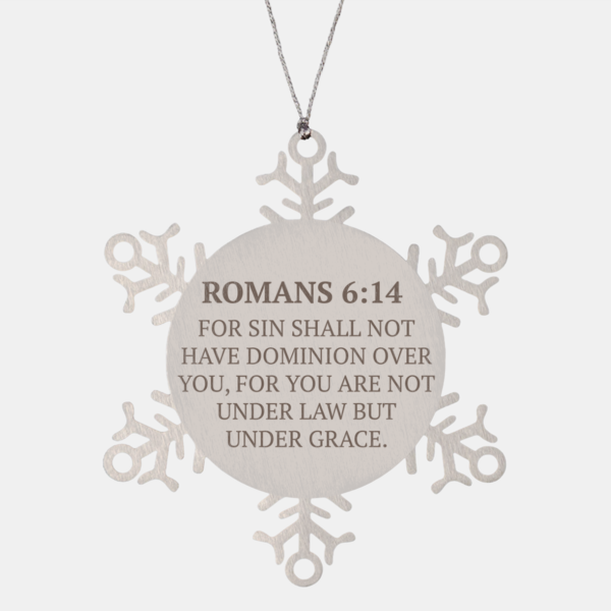 Christian Ornaments For Christmas Tree, For Sin Shall Not Have Dominion Over You, Religious Christmas Decorations, Scripture Ornaments Gifts, Bible Verse Ornament