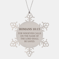 Load image into Gallery viewer, Christian Ornaments For Christmas Tree, For Whoever Calls On The Name, Religious Christmas Decorations, Scripture Ornaments Gifts, Bible Verse Ornament
