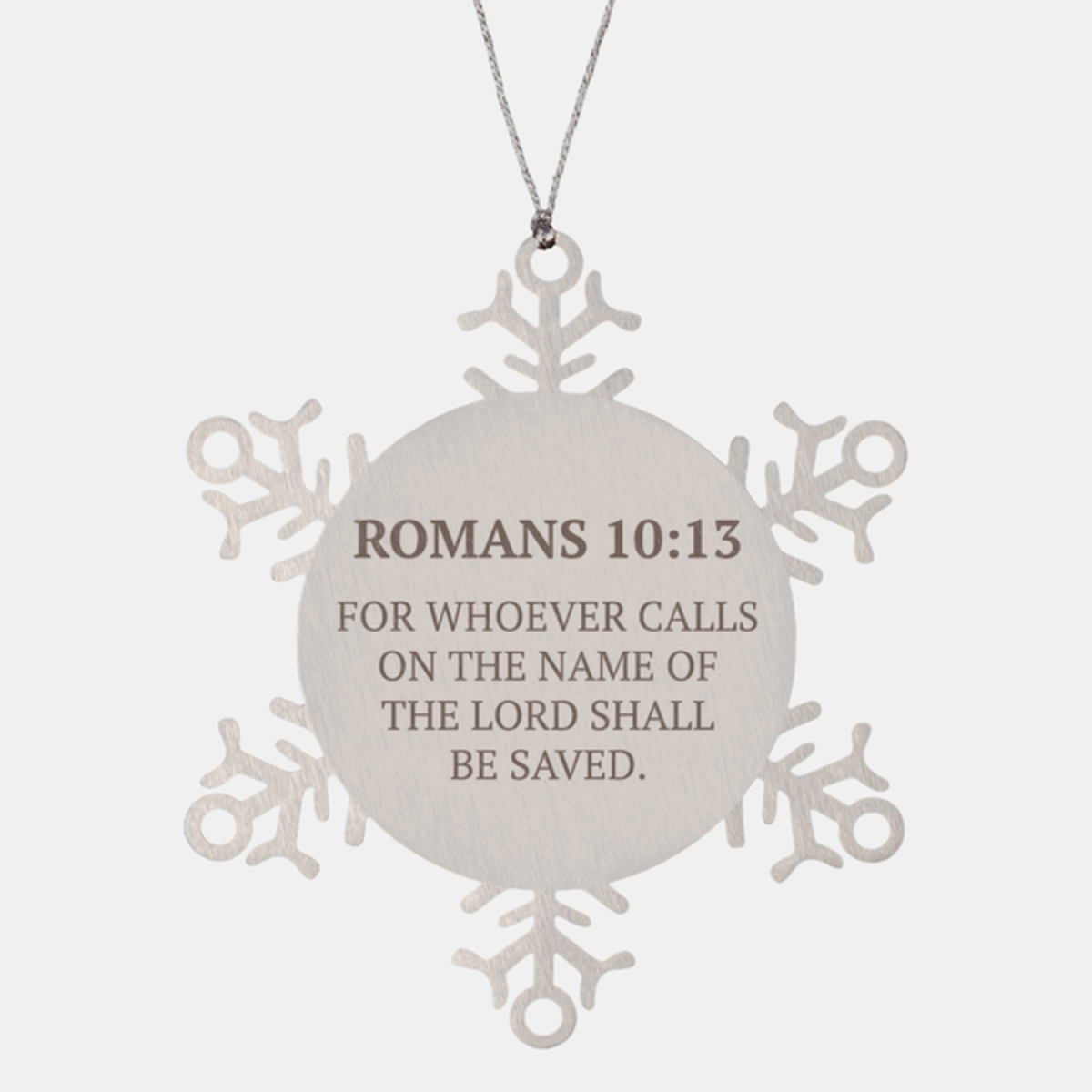 Christian Ornaments For Christmas Tree, For Whoever Calls On The Name, Religious Christmas Decorations, Scripture Ornaments Gifts, Bible Verse Ornament