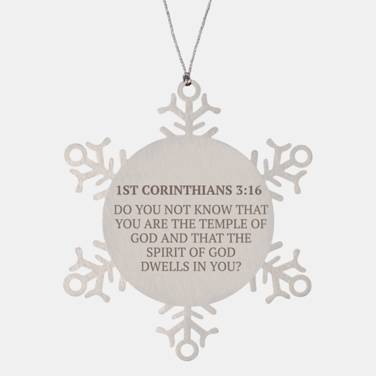 Christian Ornaments For Christmas Tree, Do You Not Know That You Are The Temple Of God, Religious Christmas Decorations, Scripture Ornaments Gifts, Bible Verse Ornament