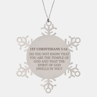 Load image into Gallery viewer, Christian Ornaments For Christmas Tree, Do You Not Know That You Are The Temple Of God, Religious Christmas Decorations, Scripture Ornaments Gifts, Bible Verse Ornament
