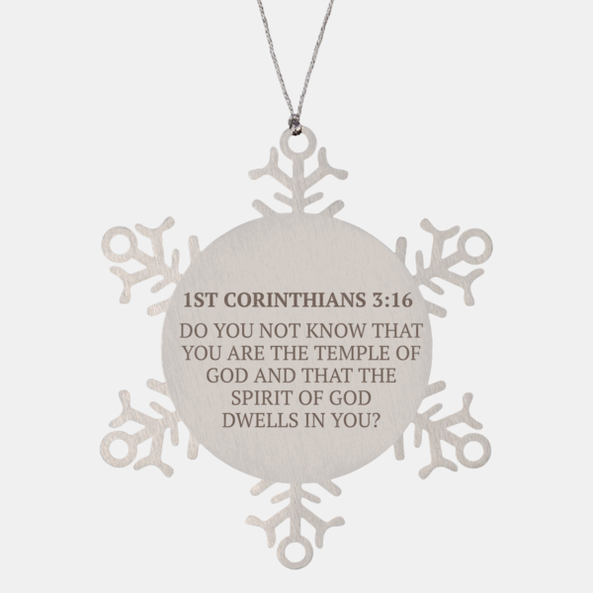 Christian Ornaments For Christmas Tree, Do You Not Know That You Are The Temple Of God, Religious Christmas Decorations, Scripture Ornaments Gifts, Bible Verse Ornament