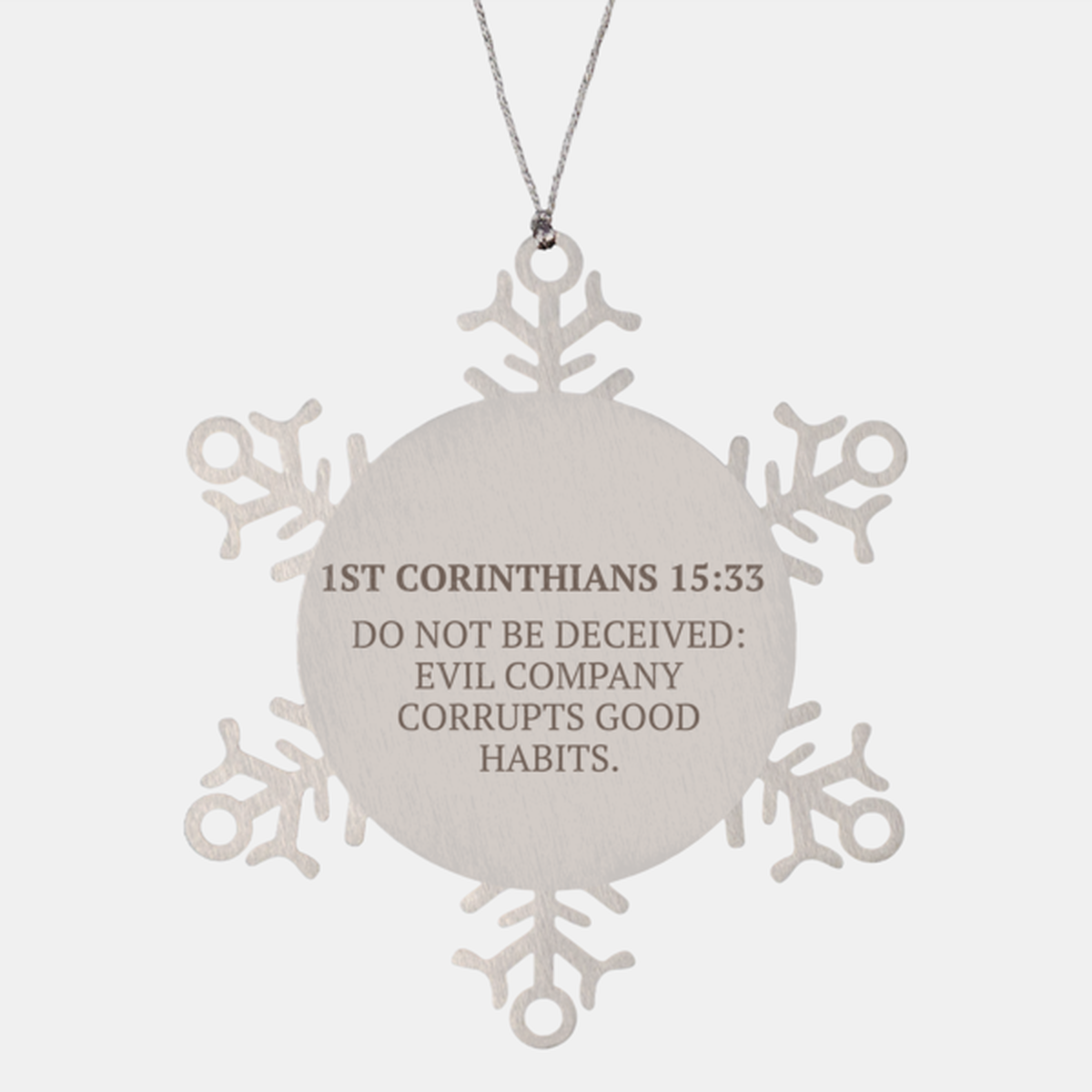 Christian Ornaments For Christmas Tree, Do Not Be Deceived: Evil Company Corrupts Good Habits, Religious Christmas Decorations, Scripture Ornaments Gifts, Bible Verse Ornament