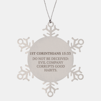 Load image into Gallery viewer, Christian Ornaments For Christmas Tree, Do Not Be Deceived: Evil Company Corrupts Good Habits, Religious Christmas Decorations, Scripture Ornaments Gifts, Bible Verse Ornament
