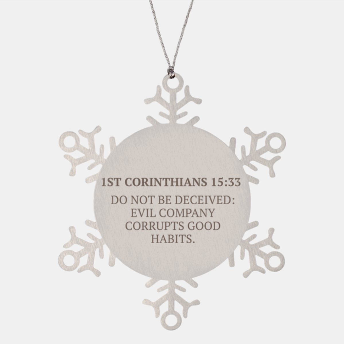 Christian Ornaments For Christmas Tree, Do Not Be Deceived: Evil Company Corrupts Good Habits, Religious Christmas Decorations, Scripture Ornaments Gifts, Bible Verse Ornament