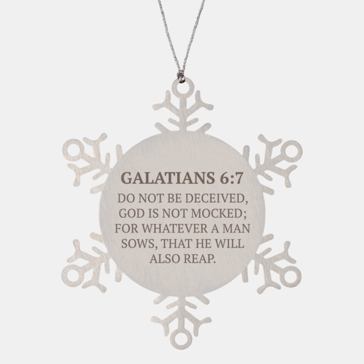 Christian Ornaments For Christmas Tree, Do Not Be Deceived, God Is Not Mocked, Religious Christmas Decorations, Scripture Ornaments Gifts, Bible Verse Ornament