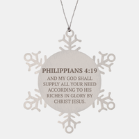 Load image into Gallery viewer, Christian Ornaments For Christmas Tree, And My God Shall Supply All Your Need, Religious Christmas Decorations, Scripture Ornaments Gifts, Bible Verse Ornament
