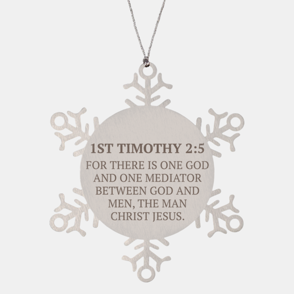 Christian Ornaments For Christmas Tree, For There Is One God And One Mediator, Religious Christmas Decorations, Scripture Ornaments Gifts, Bible Verse Ornament