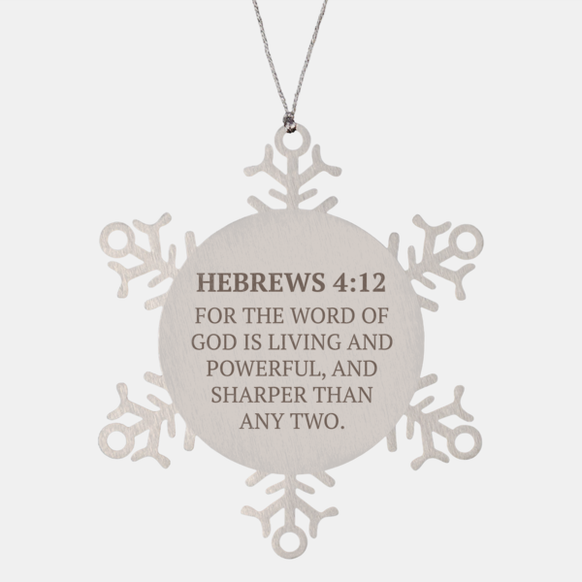 Christian Ornaments For Christmas Tree, For The Word Of God Is Living And Powerful, Religious Christmas Decorations, Scripture Ornaments Gifts, Bible Verse Ornament