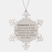 Load image into Gallery viewer, Christian Ornaments For Christmas Tree, Now Faith Is The Substance Of Things Hoped For, Religious Christmas Decorations, Scripture Ornaments Gifts, Bible Verse Ornament
