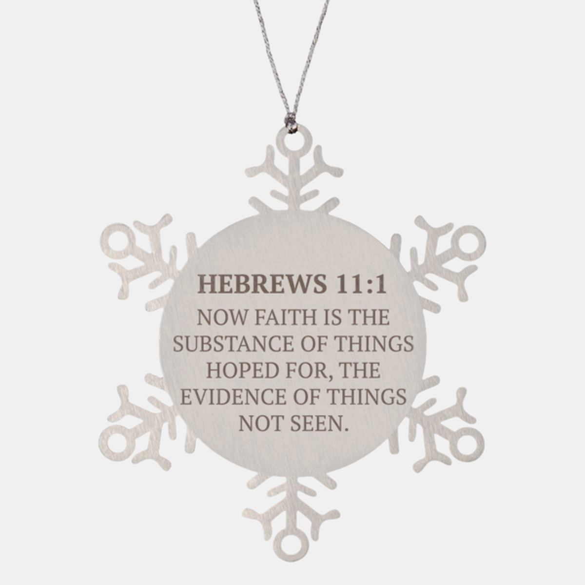 Christian Ornaments For Christmas Tree, Now Faith Is The Substance Of Things Hoped For, Religious Christmas Decorations, Scripture Ornaments Gifts, Bible Verse Ornament