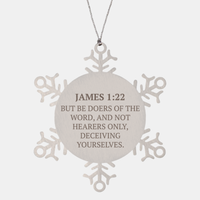 Load image into Gallery viewer, Christian Ornaments For Christmas Tree, But Be Doers Of The Word, And Not Hearers Only, Religious Christmas Decorations, Scripture Ornaments Gifts, Bible Verse Ornament
