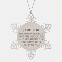 Load image into Gallery viewer, Christian Ornaments For Christmas Tree, For Whoever Shall Keep The Whole Law, Religious Christmas Decorations, Scripture Ornaments Gifts, Bible Verse Ornament
