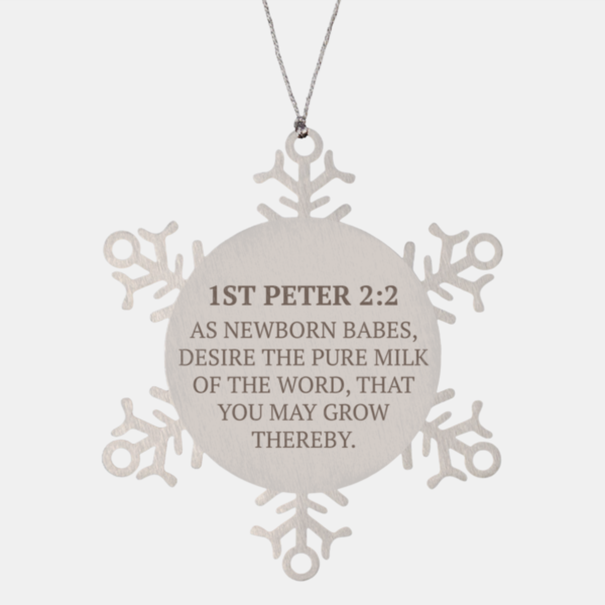 Christian Ornaments For Christmas Tree, As Newborn Babes, Desire The Pure Milk, Religious Christmas Decorations, Scripture Ornaments Gifts, Bible Verse Ornament