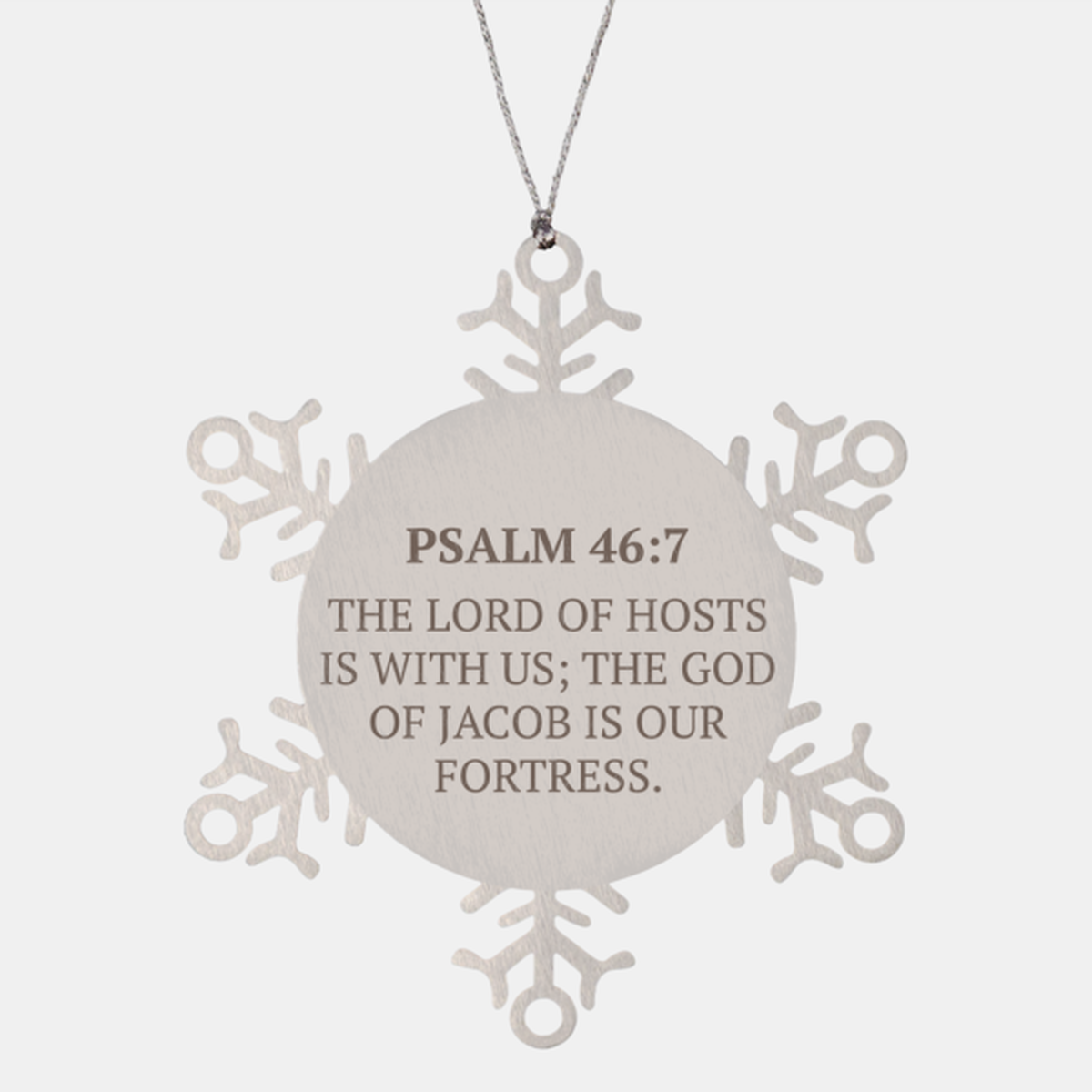 Christian Ornaments For Christmas Tree, The Lord Of Hosts Is With Us, Religious Christmas Decorations, Scripture Ornaments Gifts, Bible Verse Ornament