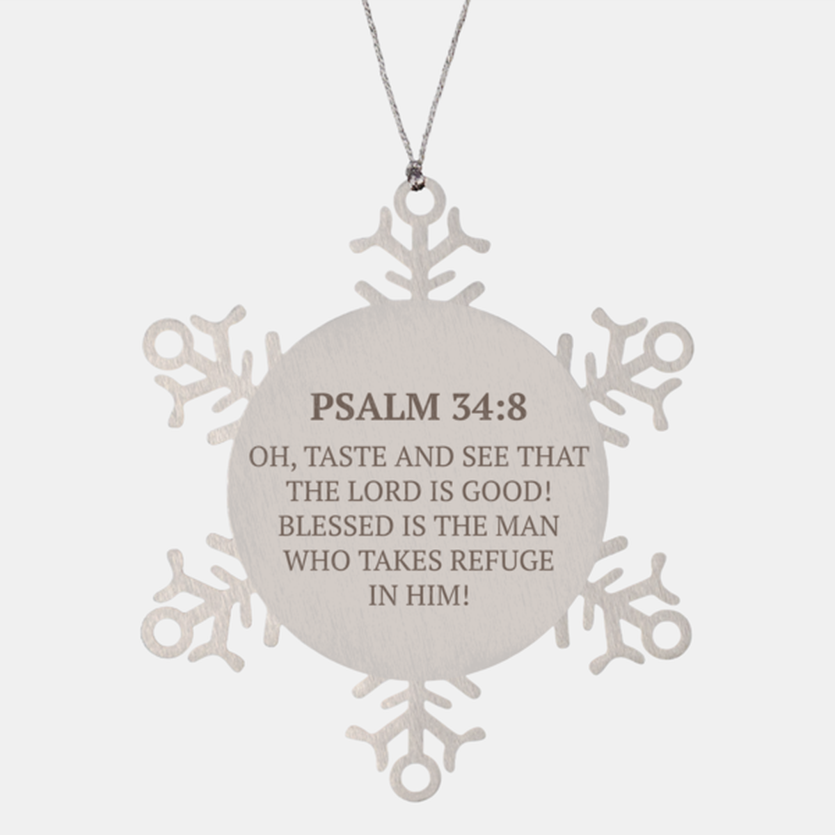 Christian Ornaments For Christmas Tree, Oh, Taste And See That The Lord Is Good, Religious Christmas Decorations, Scripture Ornaments Gifts, Bible Verse Ornament