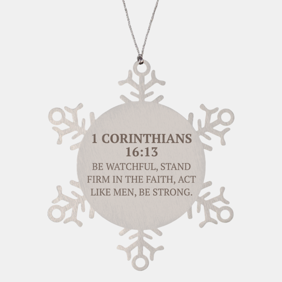 Christian Ornaments For Christmas Tree, Be Watchful, Stand Firm In The Faith, Religious Christmas Decorations, Scripture Ornaments Gifts, Bible Verse Ornament