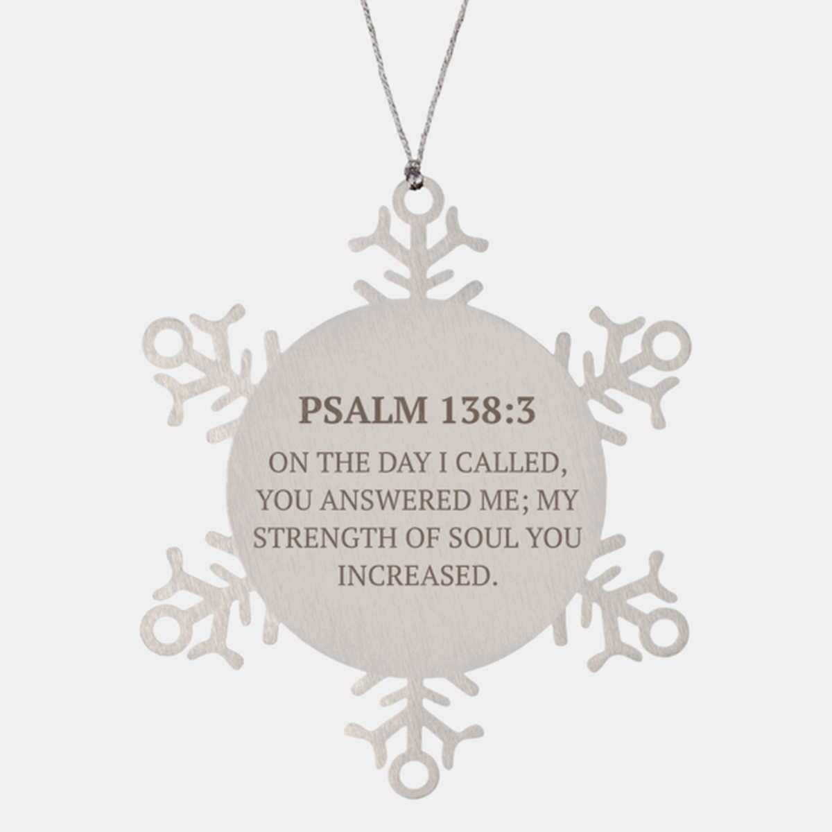 Christian Ornaments For Christmas Tree, On The Day I Called, You Answered Me, Religious Christmas Decorations, Scripture Ornaments Gifts, Bible Verse Ornament