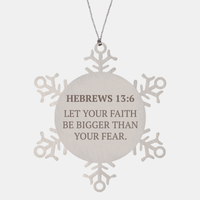 Load image into Gallery viewer, Christian Ornaments For Christmas Tree, Let Your Faith Be Bigger Than Your Fear, Religious Christmas Decorations, Scripture Ornaments Gifts, Bible Verse Ornament
